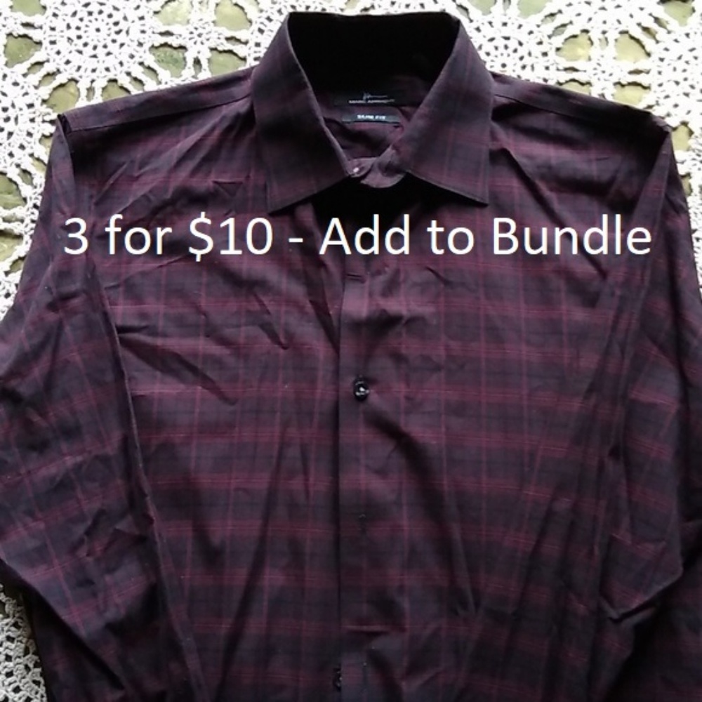 Marc Anthony Men's Shirt 15.5 / 34-35 slim